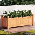 Load image into Gallery viewer, Greenfingers Garden Bed Raised Wooden Planter Outdoor Box Vegetables 90x30x33cm