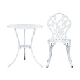 Load image into Gallery viewer, Gardeon 3PC Outdoor Setting Cast Aluminium Bistro Table Chair Patio White