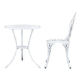 Load image into Gallery viewer, Gardeon 3PC Outdoor Setting Cast Aluminium Bistro Table Chair Patio White