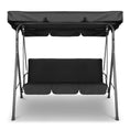 Load image into Gallery viewer, Gardeon Outdoor Furniture Swing Chair Hammock 3 Seater Bench Seat Canopy Black