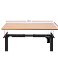 Load image into Gallery viewer, Artiss Standing Desk Adjustable Height Desk Electric Motorised Black Frame Oak Desk Top 120cm