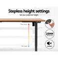 Load image into Gallery viewer, Artiss Standing Desk Adjustable Height Desk Electric Motorised Black Frame Oak Desk Top 120cm