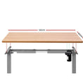Load image into Gallery viewer, Artiss Standing Desk Adjustable Height Desk Electric Motorised Grey Frame Oak Desk Top 120cm