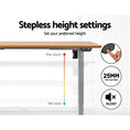 Load image into Gallery viewer, Artiss Standing Desk Adjustable Height Desk Electric Motorised Grey Frame Oak Desk Top 120cm