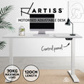 Load image into Gallery viewer, Artiss Standing Desk Adjustable Height Desk Electric Motorised White Frame Desk Top 120cm
