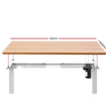 Load image into Gallery viewer, Artiss Standing Desk Adjustable Height Desk Electric Motorised White Frame Oak Desk Top 120cm