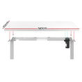 Load image into Gallery viewer, Artiss Electric Standing Desk Motorised Sit Stand Desks Table White 140cm