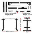 Load image into Gallery viewer, Artiss Standing Desk Adjustable Height Desk Dual Motor Electric Black Frame Desk Top 120cm