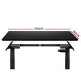 Load image into Gallery viewer, Artiss Standing Desk Adjustable Height Desk Dual Motor Electric Black Frame Desk Top 120cm