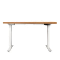 Load image into Gallery viewer, Artiss Standing Desk Adjustable Height Desk Dual Motor Electric White Frame Oak Desk Top 120cm