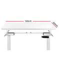 Load image into Gallery viewer, Artiss Sit Stand Desk Motorised Electric Computer Laptop Table Riser Office Dual Motor 120cm White