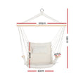 Load image into Gallery viewer, Gardeon Hammock Hanging Swing Chair - Cream