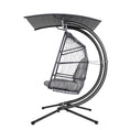 Load image into Gallery viewer, Andy Outdoor Furniture Lounge Hanging Swing Chair Egg Hammock Stand Rattan Wicker Grey