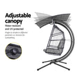 Load image into Gallery viewer, Gardeon Outdoor Furniture Lounge Hanging Swing Chair Egg Hammock Stand Rattan Wicker Grey