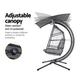 Load image into Gallery viewer, Andy Outdoor Furniture Lounge Hanging Swing Chair Egg Hammock Stand Rattan Wicker Grey