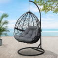 Load image into Gallery viewer, Gardeon Outdoor Hanging Swing Chair - Black