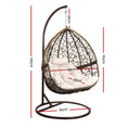Load image into Gallery viewer, Gardeon Outdoor Hanging Swing Chair - Brown