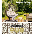 Load image into Gallery viewer, Gardeon Outdoor Hanging Swing Chair - Brown