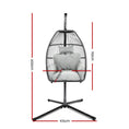 Load image into Gallery viewer, Gardeon Outdoor Furniture Egg Hammock Hanging Swing Chair Stand Pod Wicker Grey