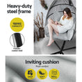 Load image into Gallery viewer, Gardeon Outdoor Furniture Egg Hammock Hanging Swing Chair Stand Pod Wicker Grey