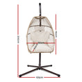 Load image into Gallery viewer, Gardeon Outdoor Furniture Egg Hanging Swing Chair Stand Wicker Rattan Hammock