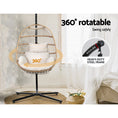 Load image into Gallery viewer, Gardeon Egg Swing Chair Hammock With Stand Outdoor Furniture Hanging Wicker Seat
