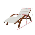Load image into Gallery viewer, Gardeon Wooden Sun Lounge Lounge Day Bed Outdoor Furniture Timber Lounger Patio