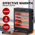 Load image into Gallery viewer, 2200W Infrared Radiant Heater Portable Electric Convection Heating Panel