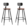 Load image into Gallery viewer, Set of 2 Artiss Bar Stools Pinewood Metal - Black and Wood