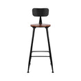 Load image into Gallery viewer, Set of 2 Artiss Bar Stools Pinewood Metal - Black and Wood