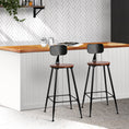 Load image into Gallery viewer, Set of 2 Artiss Bar Stools Pinewood Metal - Black and Wood