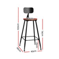 Load image into Gallery viewer, Artiss 4x Vintage Industrial Bar Stool Retro Barstools Dining Chairs Kitchen