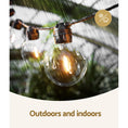 Load image into Gallery viewer, Jingle Jollys Solar Festoon Lights 17m LED String Lights Outdoor Xmas Festival