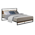 Load image into Gallery viewer, Artiss Metal Bed Frame Double Size Mattress Base Platform Foundation Black Dane