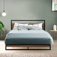 Load image into Gallery viewer, Artiss Metal Bed Frame Double Size Mattress Base Platform Foundation Black Dane