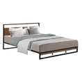 Load image into Gallery viewer, Artiss Metal Bed Frame King Size Mattress Base Platform Foundation Black Dane