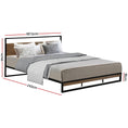 Load image into Gallery viewer, Artiss Metal Bed Frame King Size Mattress Base Platform Foundation Black Dane