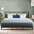 Load image into Gallery viewer, Artiss Metal Bed Frame King Size Mattress Base Platform Foundation Black Dane