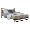 Load image into Gallery viewer, Artiss Metal Bed Frame Queen Size Mattress Base Platform Foundation Black Dane
