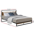 Load image into Gallery viewer, Artiss Metal Bed Frame Queen Size Mattress Base Platform Foundation Black Dane