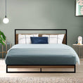 Load image into Gallery viewer, Artiss Metal Bed Frame Queen Size Mattress Base Platform Foundation Black Dane