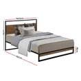 Load image into Gallery viewer, Artiss Metal Bed Frame Single Size Mattress Base Platform Foundation Black Dane