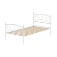 Load image into Gallery viewer, Artiss Bed Frame Metal Bed Base Single Size Platform Foundation White GROA