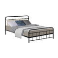 Load image into Gallery viewer, Artiss LEO Metal Bed Frame - Double (Black)