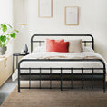 Load image into Gallery viewer, Artiss LEO Metal Bed Frame - Double (Black)