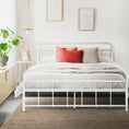 Load image into Gallery viewer, Artiss LEO Metal Bed Frame - Double (White)