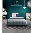 Load image into Gallery viewer, Artiss LEO Metal Bed Frame KS King Single - Black