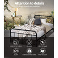 Load image into Gallery viewer, Artiss LEO Metal Bed Frame KS King Single - Black