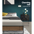 Load image into Gallery viewer, Artiss Metal Bed Frame Double Size Mattress Base Foundation Wooden Black OSLO