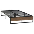 Load image into Gallery viewer, Artiss Metal Bed Frame King Single Size Wooden Mattress Base Platform Black OSLO